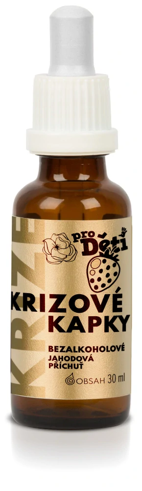 Krizové kapky esence pro děti s příchutí jahody 30 ml