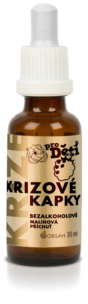 Krizové kapky esence pro děti s příchutí maliny 30 ml